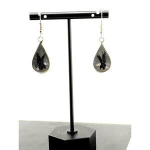 Vintage Navajo Henry & Linda Barber Eagle Sterling Earrings